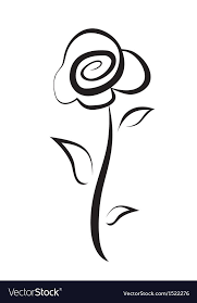 Hand Drawn Rose Flower Symbol Isolated Sketch Vector Image On Vectorstock In 2020 Roses Drawing Flower Drawing Pencil Drawings Of Flowers