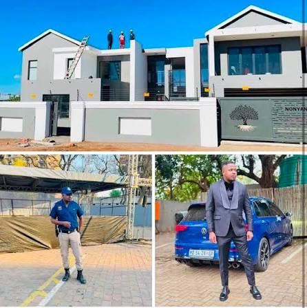 The owner of this house is a Metro Police officer , yet he allegedly owns a R4 million house, a Mercedes-Benz V-Class worth around R2.2 million, a Ford Raptor worth around R1.3
