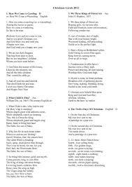Christmas Carol Lyrics