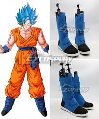 Gotenks( como le dice picoro trotrenks). Dragon Ball Z Super Son Goku Blue Black Shoes Cosplay Boots