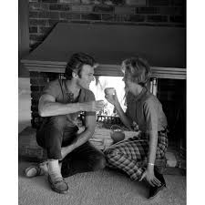 No copyright infringement is intended. Young Clint Eastwood With Wife Maggie Johnson An Archival Print