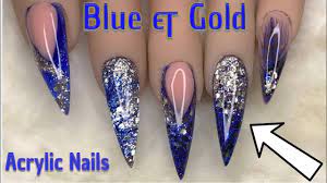 Thanks for visiting 28 blue and gold nail designs for a with… read more » Blue Gold Sparkle Acrylic Nails Nail Sugar Youtube