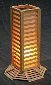 See more ideas about crochet motif, kraf batang aiskrim, jarna. Lampu Duduk Dari Stik Es Krim Into The Woods Kap Lampu Ide Kerajinan