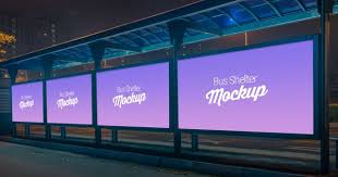 A Night View Of The Free Bus Shelter Mockup That Can Be A Perfect Outdoor Ad Campa Outdoor Advertising Billboard Outdoor Advertising Outdoor Advertising Mockup