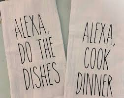 Kitchen towels are among the most underrated tools in your kitchen. Alexa Do The Dishes Kitchen Tea Towel Amazon Alexa Hand Towel Kitchen Tea Towels Alexa Do The Dishes Doing The Dishes