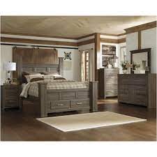 Check spelling or type a new query. B251 67 Ashley Furniture Juararo Dark Brown Queen Poster Bed