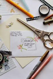 Decorating Envelopes To Match Your Printable Stationery Sheets Lily Val Living Mail Art Envelopes Printable Stationery Envelope Art