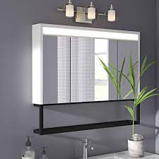 You may also need overhead shower lighting and additional bathroom lighting. Ivy Bronx Forney 39 37 X 31 49 Surface Mount Medicine Cabinet With Led Lighting Wayfair