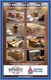 How To Stain A Wooden Crate North Rustic Design Diy Wooden Crate Wooden Crates Wooden Crates Rustic