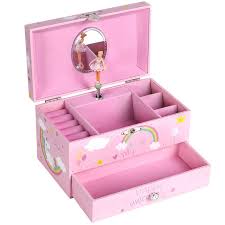 With a graceful ballerina that spins in front of the mirror, the childhood memories jewelry box is perfect for the aspiring dancer. Songmics Unicorn Ballerina Musical Jewellery Box Music Box With Pullout Drawer Ring Slots And Divided Compartments The Unicorn Melody Pink Jmc012pk Buy Online In Aruba At Aruba Desertcart Com Productid 142970201