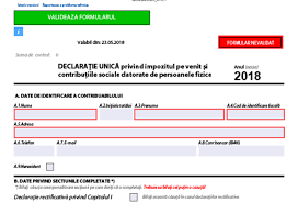 Declarația unică (formular utilizat pentru anul 2019) a fost prevăzută în proiectul de ordin al președintelui anaf pentru aprobarea pentru anul anterior (2018) , termenul pentru depunerea declarației unice a fost 31 iulie 2019, după ce, prin excepție, a fost extins de la termenul de bază. Anaf Online Pe Facebook LÄƒmuriri Despre DeclaraÅ£ia UnicÄƒ Universul Argesean