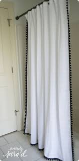 Pom Pom Shower Curtain With Hot Glue Knockoffdecor Com Diy Shower Curtain Pom Pom Shower Curtain Diy Curtains