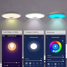 Read customer reviews and common questions and answers for hunter fan part #: Combuh 36w Led Music Ceiling Light With Bluetooth Speaker Smart App And Remote Control Rgb Color Changing Dimmable Modern Flush Mount Ceiling Lamp For Living Room Bedroom Dining Room Pricepulse