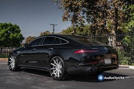Mercedes Benz Amg Gt53 4 Door Black With Lexani Lz 101 Aftermarket Wheels Wheel Frontmercedes Benz Amg Gt5 Mercedes Benz Amg Mercedes Benz Aftermarket Wheels