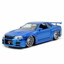 I have seen this question so many times and they have decided not to say what type of skyline so well done on telling us what type. Brian S Nissan Gtr Skyline R34 Blue Fast Furious 1 24 Diecast Car By Jada Ebay Nissan Gtr Skyline Nissan Skyline Skyline Gtr R34
