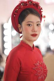 Mấn Vải Áo Dài Cô Dâu Màu Đỏ