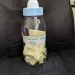 Download Blue Baby Bottle Bank 4 1 4in X 11 1 8in Party City