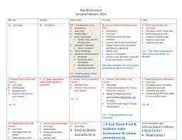 World Literature 2014 Jan Feb Calendar