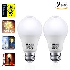 Motion Sensor Light Bulbs 12w Dusk To Dawn Pir Built In Motion Detector Smart Bulbs E26