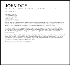 Free Sports Coach Cover Letter Templates Resume Now