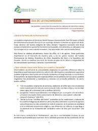 Como cada primero de agosto, en el seno de la cultura andina se rinde homenaje a la gran abastecedora pachamama. Pachamama Americas Madre De Dios