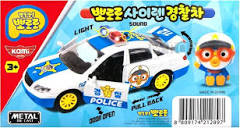 Pororo & Friends Siren Diecast Police Car Pull-Back Light Sound ...