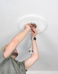 How To Install A Ceiling Medallion Room For Tuesday In 2020 Ceiling Medallions Guest Bedroom Design Painting Light Fixtures