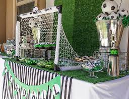 The excitement of the world cup rolls on in this room to grow new soccer ball wall border design. A Soccer Party That S Sure To Score Soccer Birthday Parties Soccer Theme Parties Soccer Party Decorations