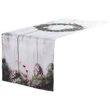 Tischläufer Weihnachten Landhausstil Weihnachtsdeko Tischdecke Vintage Kuscheldecken Zierkissen Fensterfolie Fussmatten Teppichläufer