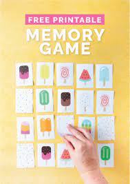 Memory games are a great diversion and exercise for the brain. Popsicle Printable Memory Game Design Eat Repeat