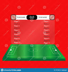 lacrosse football soccer scoreboard chart stock illustration