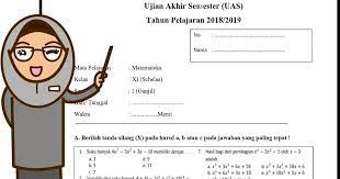 Check spelling or type a new query. Soal Uas Matematika Peminatan Kelas Xi Semester 1 Administrasi Sekolah Sd Mi Smp Mts Sma Ma Smk