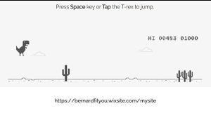 New Playing Chrome Dinosaur Game Can Play For 1 Year World Record Dinosaur Games World Records Dinosaur