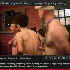 Mark Zuckerberg TOPLESS Photo -- Privacy Malfunction?