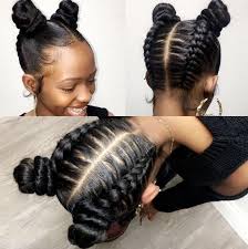 To accomplish this style, just create two buns, one in the middle and one at the back. 20 Cute Hairstyles For Black Teenage Girls To Try In 2021 Natural Hair Styles Hair African Braids Hairstyles