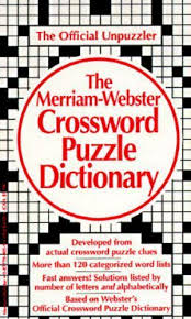You can play it any day of the week! The Merriam Webster Crossword Puzzle Dictionary The Official Unpuzzler By Inc Staff Merriam Webster 1995 Trade Paperback For Sale Online Ebay