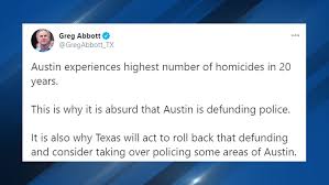 Governor greg abbott today announced cecile young as the new executive commissioner for the texas health and human services commission (hhsc). Gov Abbott Again Takes Aim At Austin As Homicides Hit 20 Year High Keye