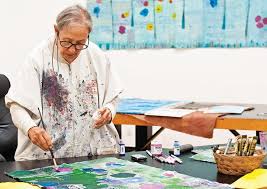 Pin By Canvas Magazine On Studio Visit Huguette Caland Fiber Art Quilts Artist At Work Art Quilts