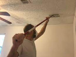 Textured popcorn ceilings went out of style years ago, but many older homes—and some new ones—still have them. Four Things We Learned Diy Ing Our Popcorn Ceiling Removal Mrs Millennial