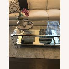 Frame is cast resin and fiberglass and constructed with an iron. Z Gallerie Coffee Table Aptdeco