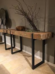 sidetable massief teakhout met zwart stalen frame tafels collectie looiers deco maison interieur mobilier de salon deco interieure