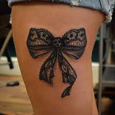 Lee Denham On Instagram Did This Lace Bow Today Referenced From A Google Find Brought By Customer Lace Bow Tattoos Lace Tattoo Tattoos