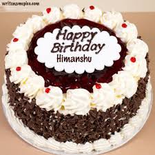 Birthday Cake For Himanshu Successfully Write Your Name In Image Happy Birthday Chocolate Cake Happy Birthday Cake Writing Birthday Cake Writing