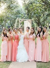 An Enchanted Garden Affair Coral Bridesmaid Dresses Ombre Bridesmaid Dresses Pink Bridesmaid Dresses