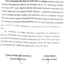 (1) din codul penal, cu raportare la art. In Dosarul Theaterstock Dna È™i A Declinat CompetenÈ›a In Favoarea Parchetului De Pe LangÄƒ JudecÄƒtoria BacÄƒu Procurorii InvestigheazÄƒ 3 InfracÈ›iuni Bacau Net