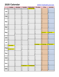 2020 Calendar With Uae Public Holidays The Wealth Land Academic Calendar Calendar Excel Calendar Template
