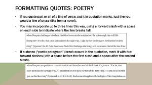 The mla handbook says that in your first citation of a poem, use the word line or lines and then, having established that the numbers designate this guideline applies not only to poems by the same author but also to poems by different authors. Citing Poetry Drama Mla 8th Edition Ppt Download