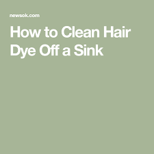 The plastic wrap is so the peroxide doesn't dry out too quickly. How To Clean Hair Dye Off A Sink Clean Hair Dyed Hair Sink