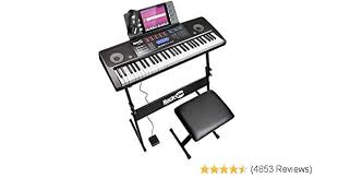 Bei einem akustischen klavier ohne strom verfügt diese in der regel über 88 tasten. Rockjam 61 Tastatur Klaviersatz 61 Schlussel Digital Piano Keyboardbank Keyboardstander Kopfhorer Sustain Pedal Und E Keyboard Stander Klavier Tastatur Klavier