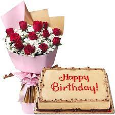 Bouquet happy anniversary flowers and cake. 12 Red Rose Bouquet With Anniversary Cake To Cebu Philippines
